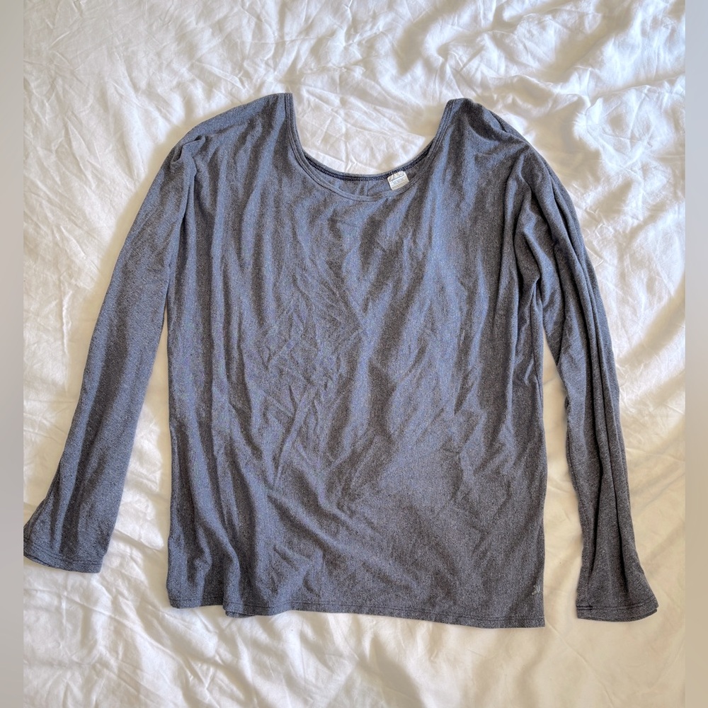 Super Soft Blue Pilates or Yoga Long sleeve Shirt